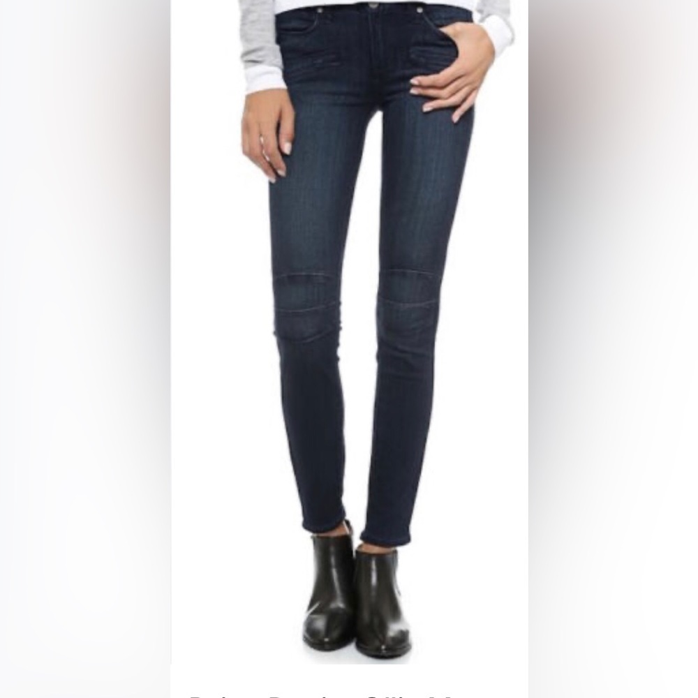 💕👖PAIGE MOTO NO WHISKERS SKINNY BLUE JEANS